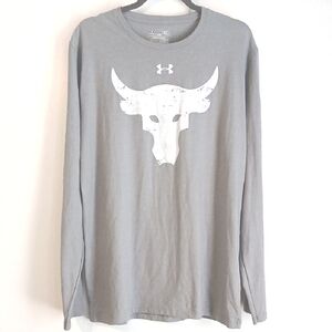Under Armour "Project Rock" Heat Gear Long Sleeve T-Shirt In Large (Loose Fit)
